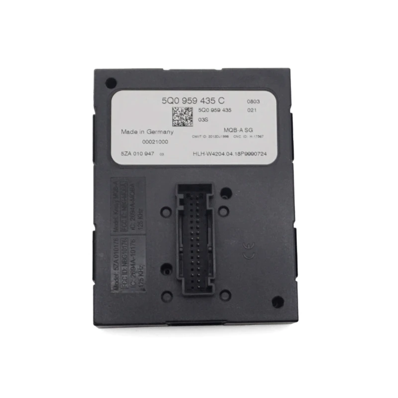 Rectangular Pin-Port Keyless Entry Control Unit 5Q0959435C, Black Housing Part for Vehicle Door Access Repair Work and Service