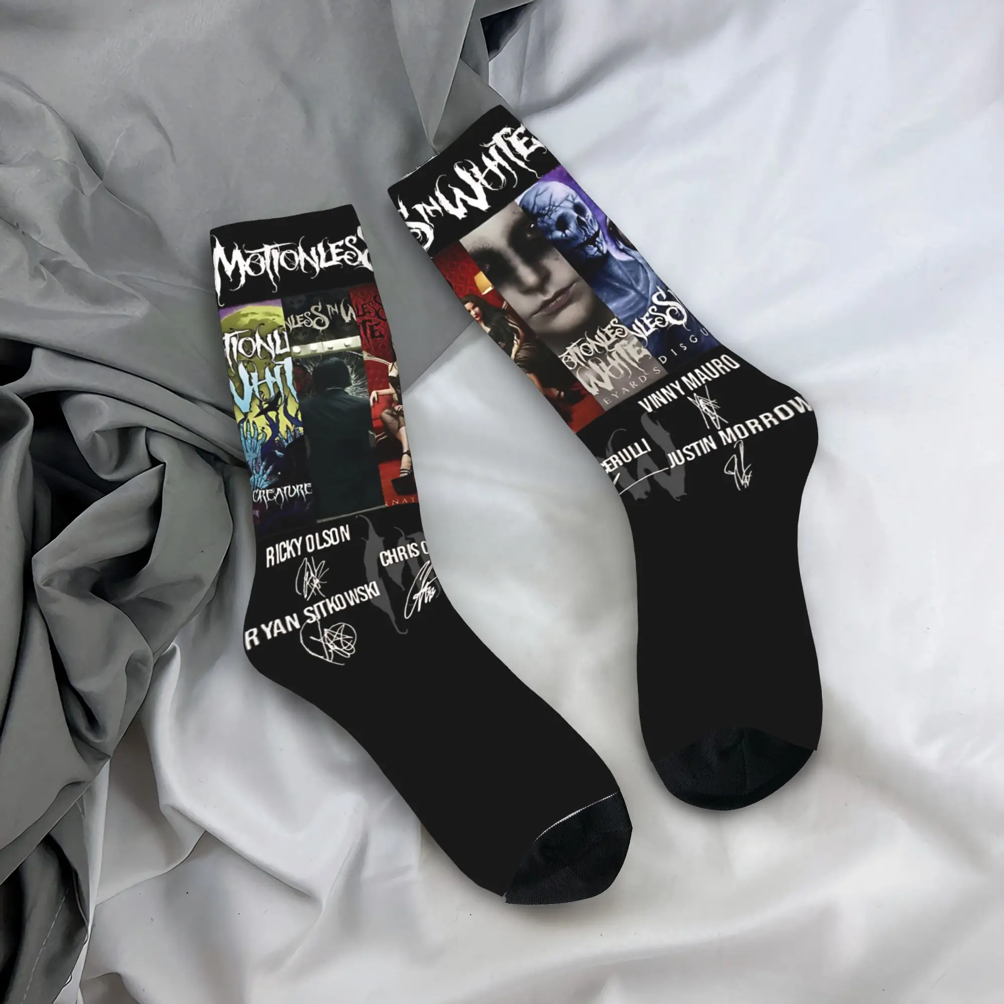 

Motionless In White Socks Graphic Stockings Non Skid Adults Men Socks Breathable Autumn Kawaii Running Sports Socks