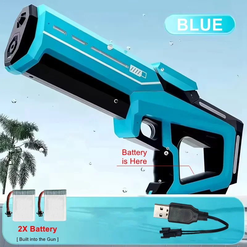 Elektrische Wasserpistolen für Erwachsene Leistungsstarke Automatische Saugwasserpistole Sommer-Pool-Outdoor-Spielzeug Geschenk