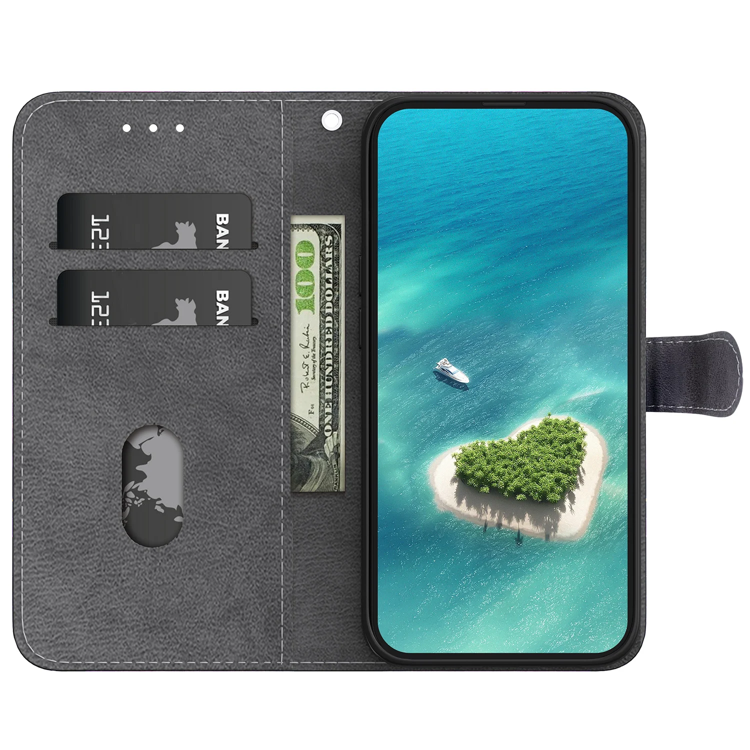 Etui na telefon Cute Cat Panda do Samsung Galaxy A57 A37 A17 A07 A56 A36 A55 A16 A35 A25 A54 A34 A14 A53 5G, skórzane etui z klapką — zdjęcie produktu 5
