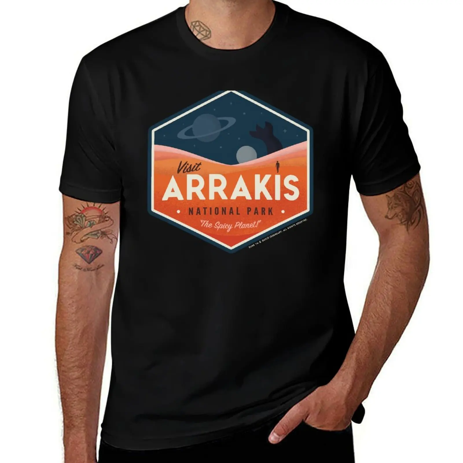 

badge – T-Shirt Visit man Planet! Park shirt Vintage t The – Arrakis National shirt personalised Spicy t Travel cotton