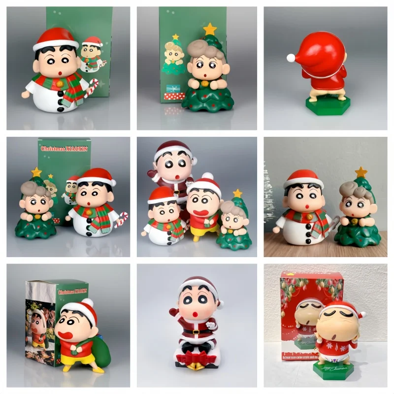 أنيمي Nohara Shinnosuke عمل أرقام تلوين شين تشان أرقام بولي كلوريد الفينيل الطرفية جمع نموذج حلية لعبة لطيف هدية الكريسماس #1