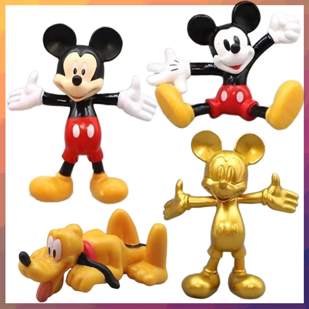 ディズニークリスマスミッキーマウスアニメ人形アクションフィギュアミニフィギュア子供のおもちゃグッズモデル子供のためのギフト