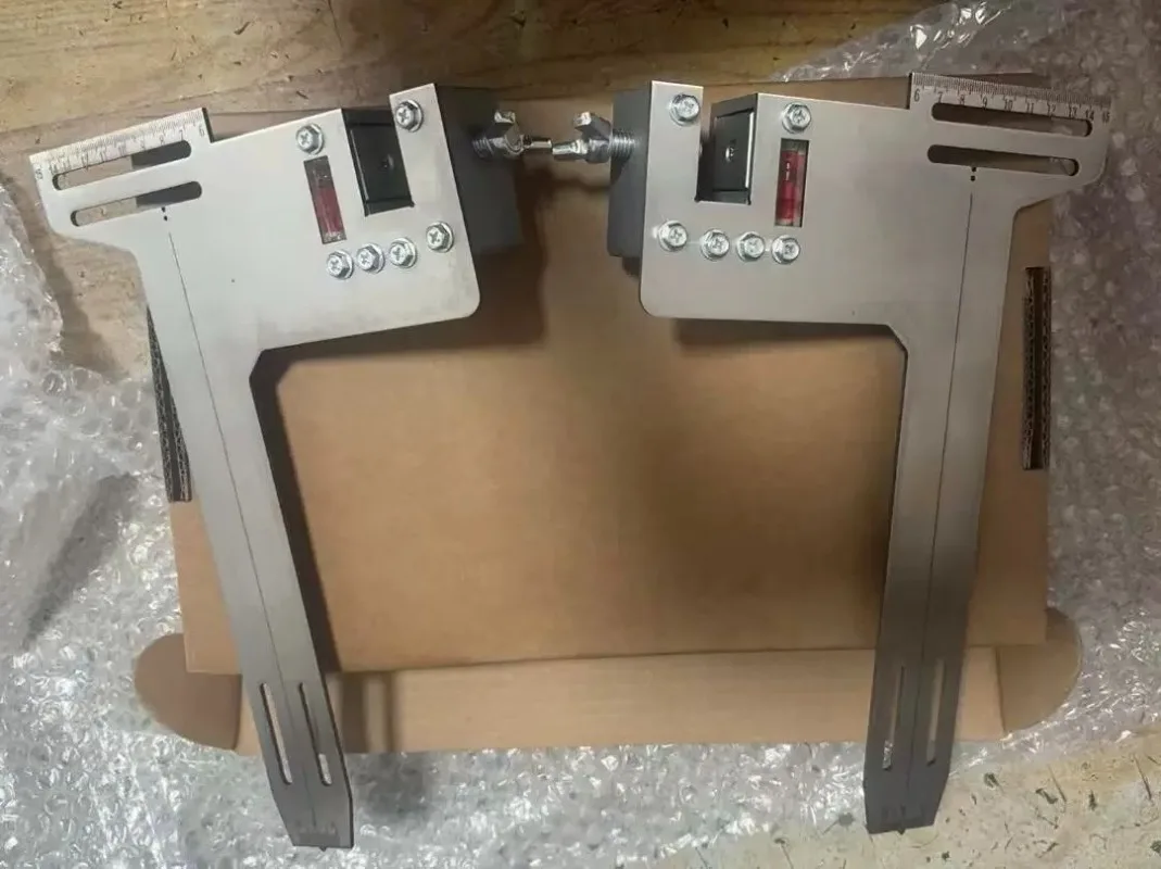 Modern stainless steel rail calibration ruler for elevator accessories, high-precision track calibrator, aligner