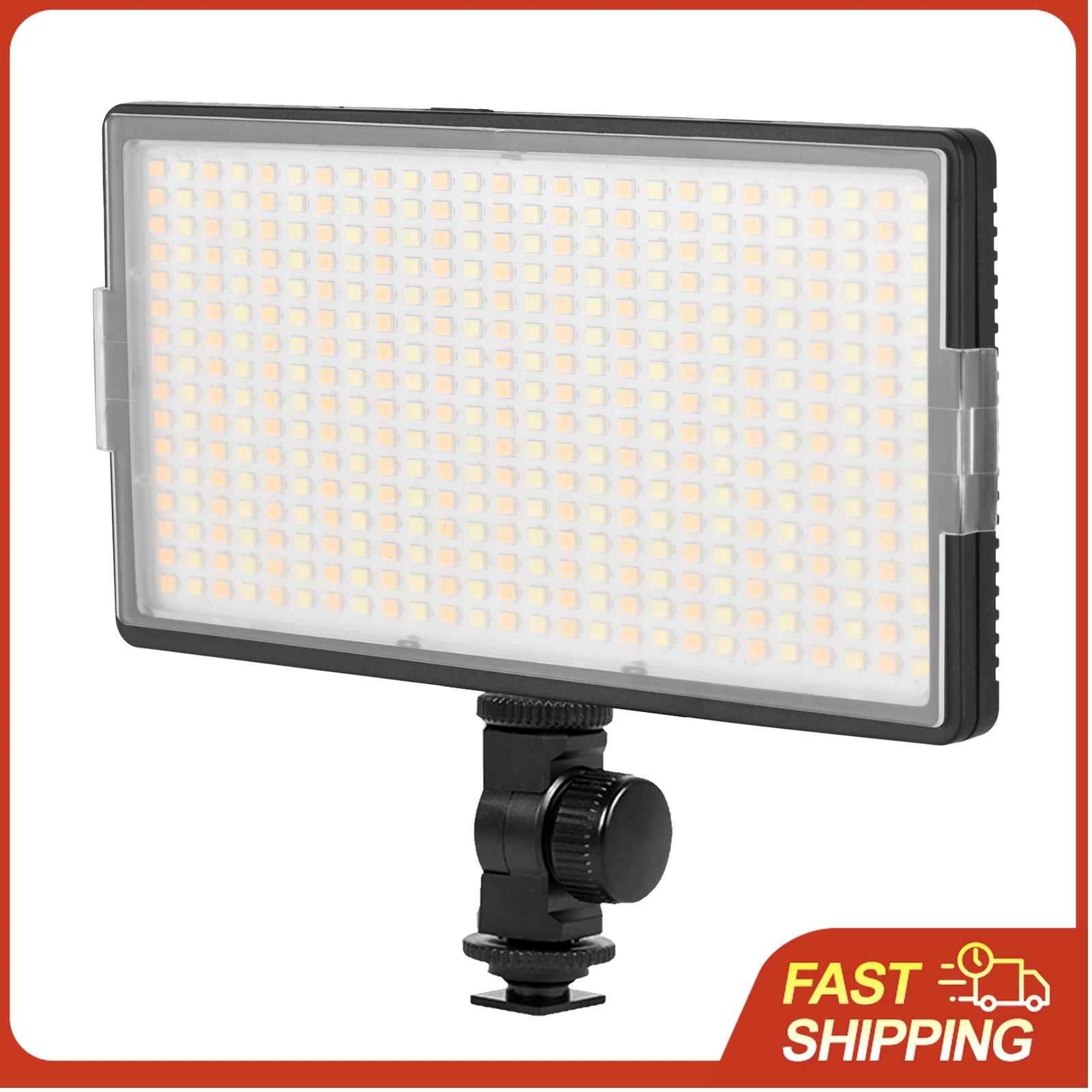 LED-416 LED Video Light Professional On-Camera Photography Light Panel 416PCS Bright Light Beads Adjustable Bi-Color Temperature
