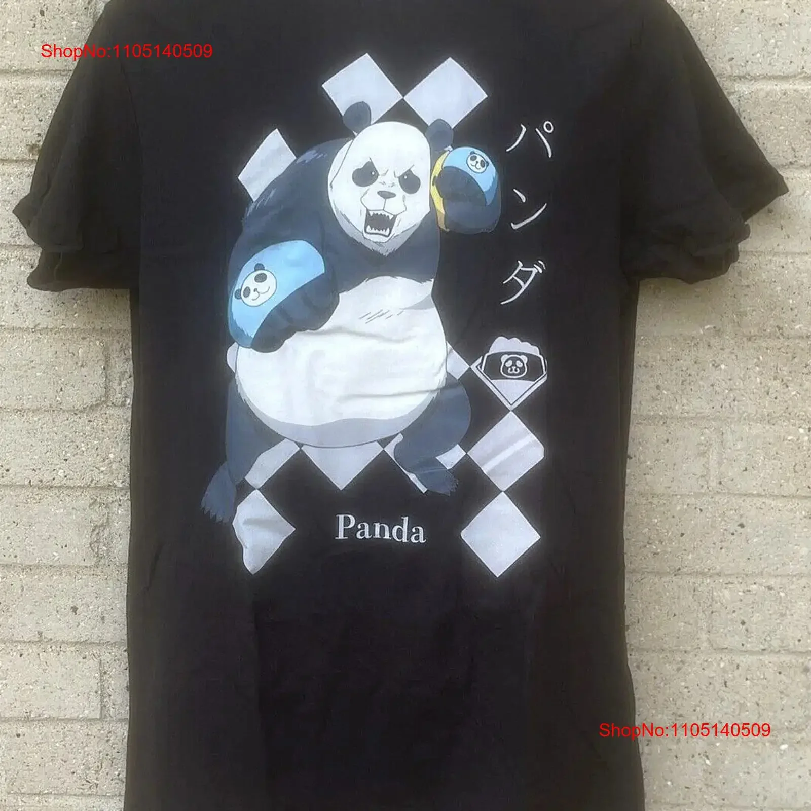 JuJutsu Kaisen Panda T Shirt Medium Crunchyroll Anime Itadori Gojo Manga Tokyo vintage Washed Stylish Breathable homme Casual