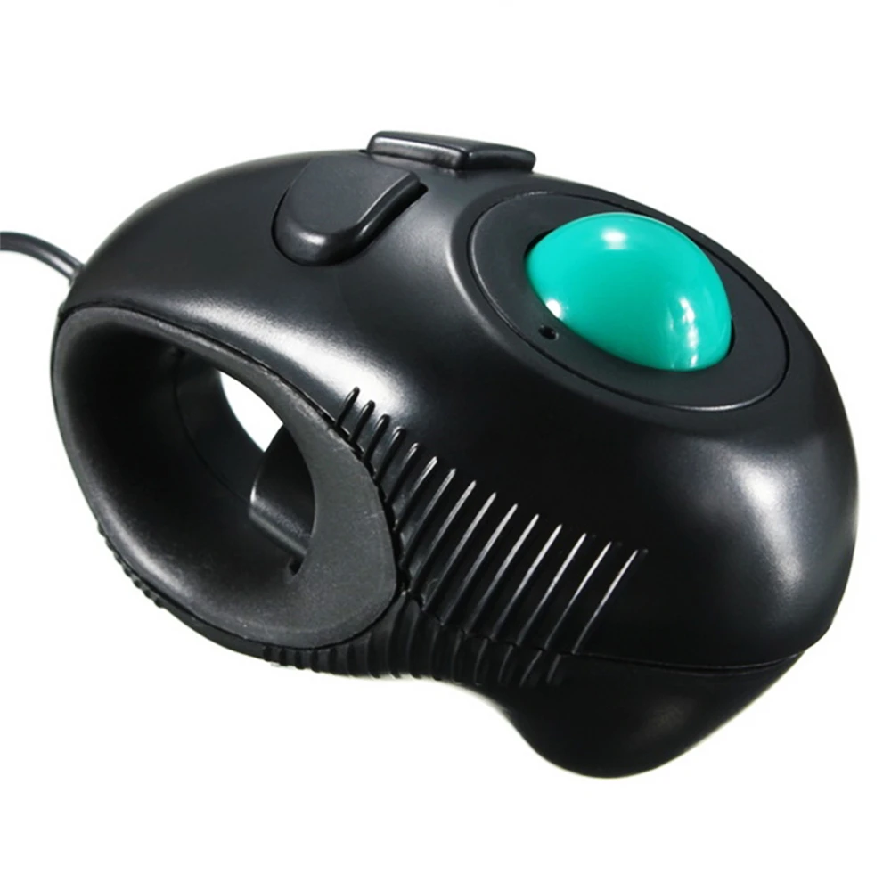 4D USB Mini Trackball Mouse for PC Computer New Finger Handhold Wired Mice Portable Thumb Control