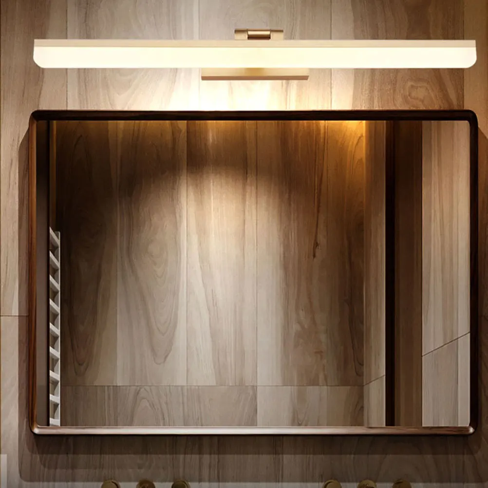 

12W 50Cm Golden White LED Mirror Light Stainless Steel Modern Decorative Wall Lamp for Bathroom Bedroom Living Room