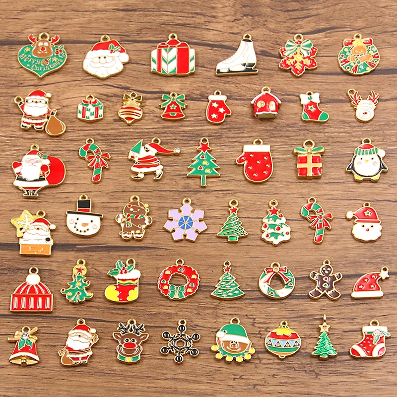 

2 шт., смешанная нержавеющая сталь 304, эмаль, капля масла, рождественская коллекция, кулон, шляпа, елочная перчатка, очаровательные серьги с оленем, сделай сам, изготовление ювелирных изделий
