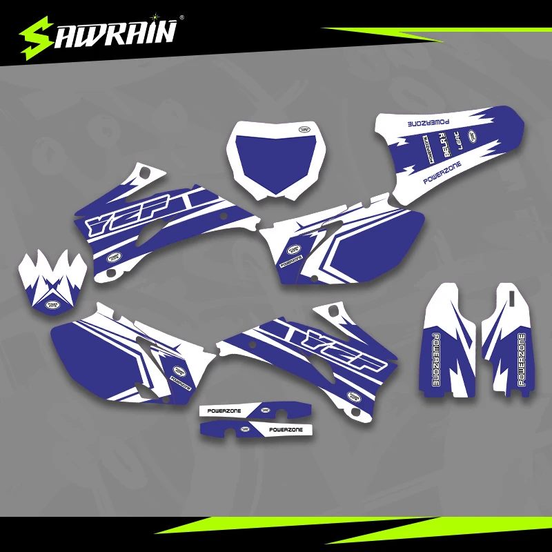 

Sawrain Motorcycle Graphics Backgrounds Decal Stickers Kits for YAMAHA 06-09 YZF250 450 01