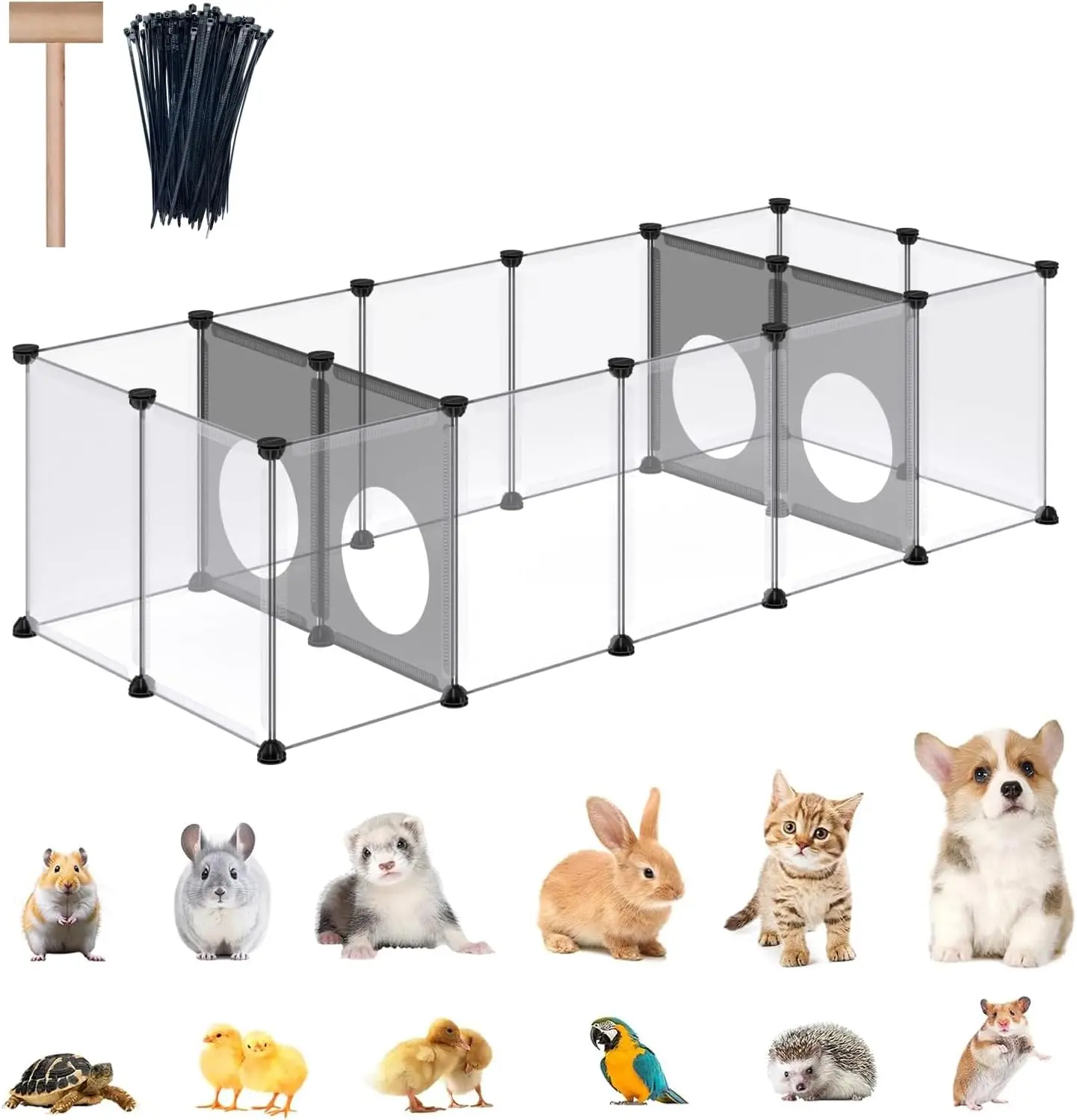 

Rabbit Playpen, Guinea Pig Cages, Hamster Cages, Interesting Game Holes Design for Small Animal, Bunny, Ferret, Hedgehog