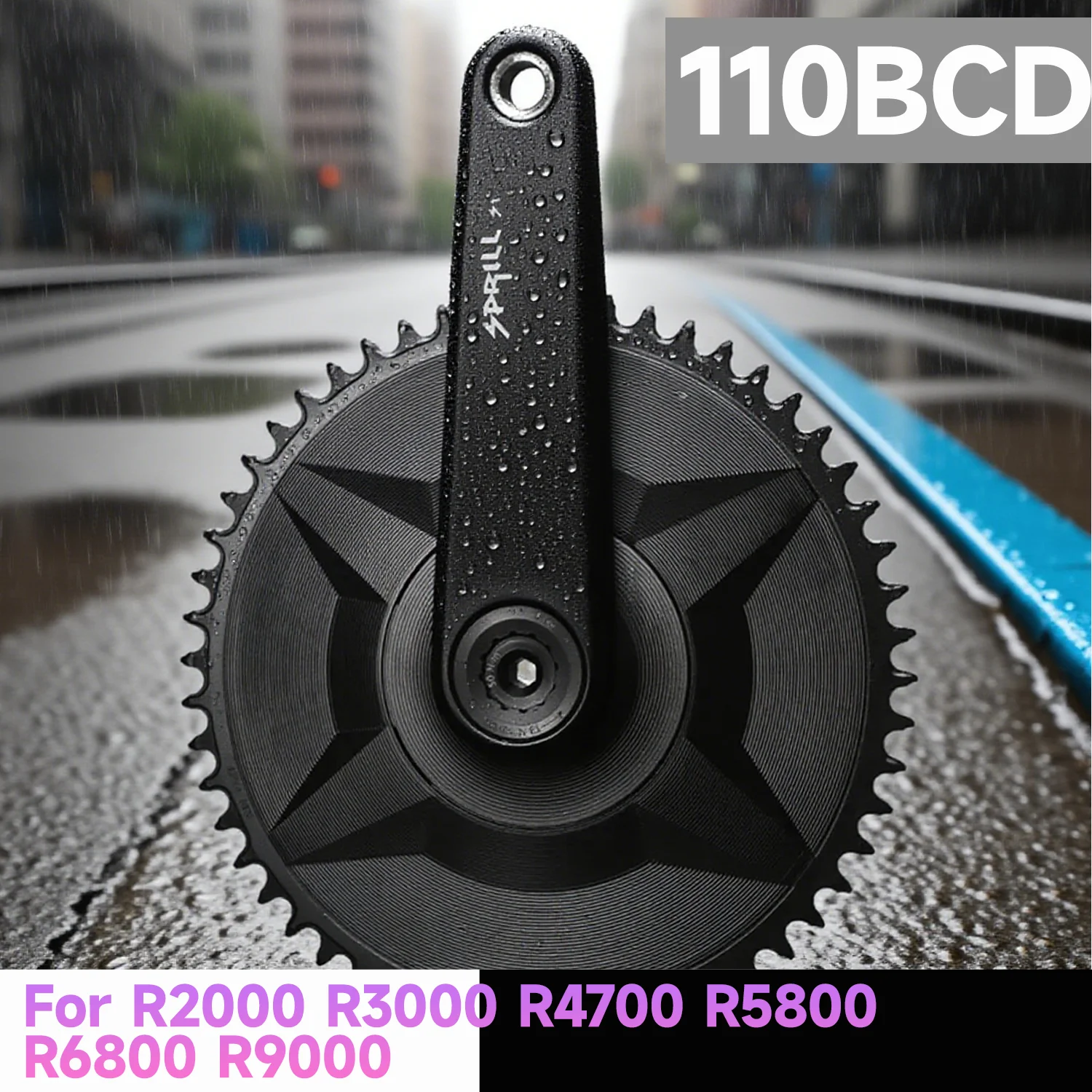 

Звездочка со смещением 3 мм, узкая, широкая 110bcd для Shimano R2000 R3000 5800 6800 9000 Crown 46 48 50 52 54 56 58 зубьев, одинарная звездочка