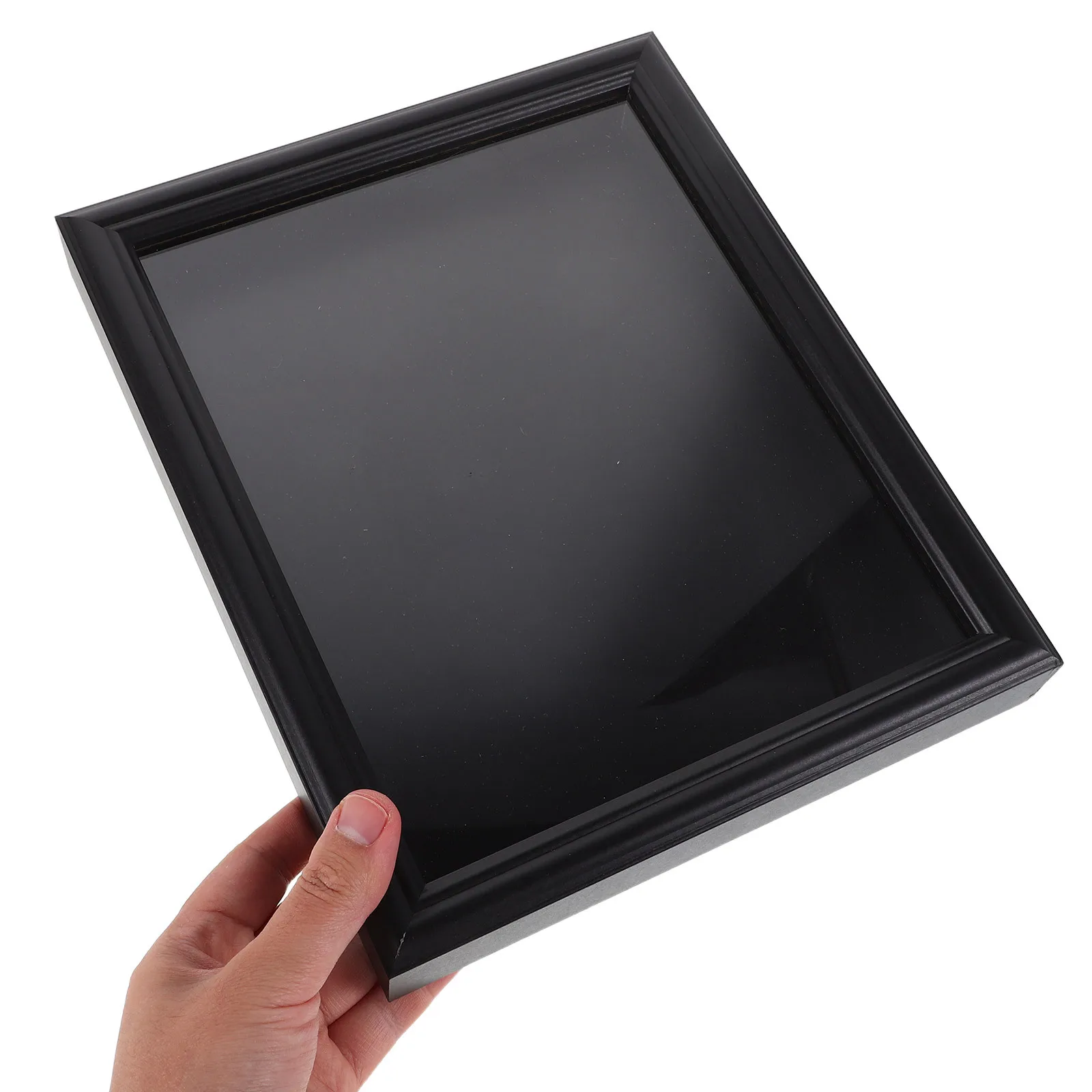 

Display Black Wood Storage Box For Veterans Hd Glass Wall Mounted Triangle Flag Holder Memorial Case Protection Compact