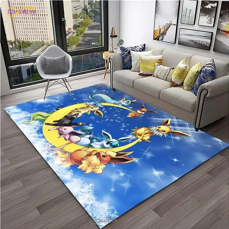 Pokemon Pikachu Cartoon Anime Cute Carpet for Living Room Bedroom Rug Kitchen Door Kids Un-slip Floor Mat Alfombra Birthday gift