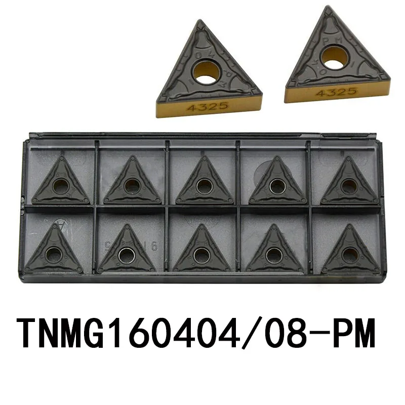 

10PCS TNMG160404-PM TNMG331-PM / TNMG160408-PM TNMG332-PM 4225 4325 indexable CNC Carbide Turning Inserts CVD double coated