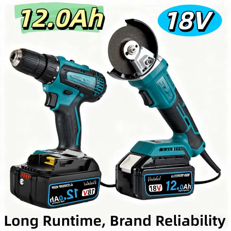 

Best Value for Makita 18V 12.0Ah Battery，Max Capacity to Keep Your Tools Running All Day，Fast Charging & Reliable Performance