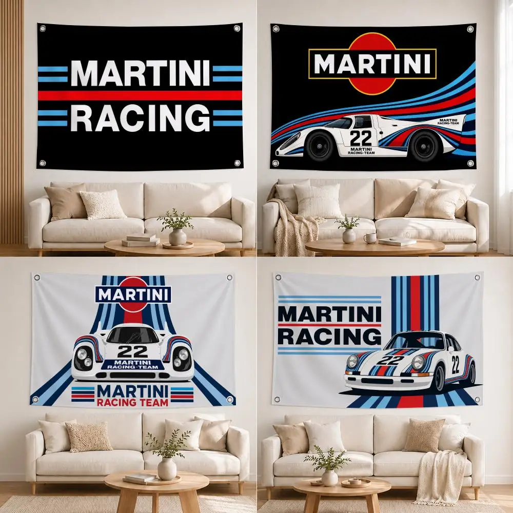Beverage Brand Martini Flags Home Yard Garden Wall Hanging Flag Indoor Outdoor Banner Decor for Patio Backdrop Art