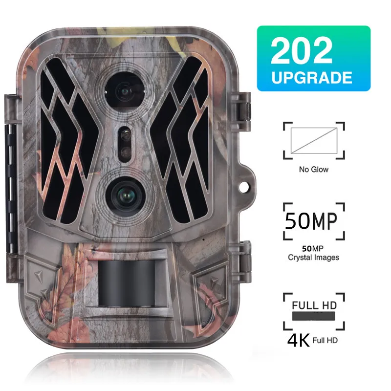 

Outdoor Trail Camera 50MP 4K HD Night Vision Trap Game Infrared Induction Triggered Photo Video Waterpoof Wildlife Scouting Cam