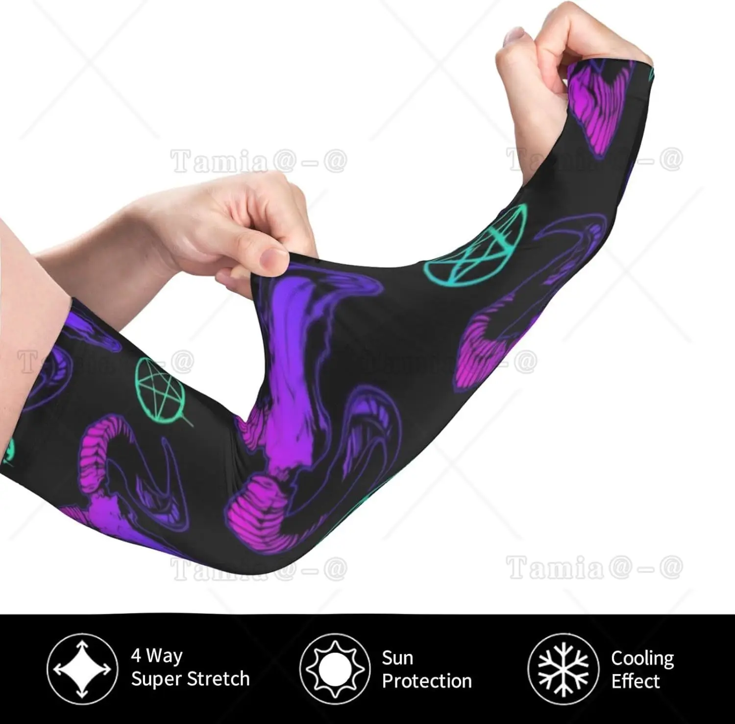 Texas Native Wheel Cow Skull Arm Sleeves UV-Schutz Sonne Unisex Sport Ice Silk Sleeves