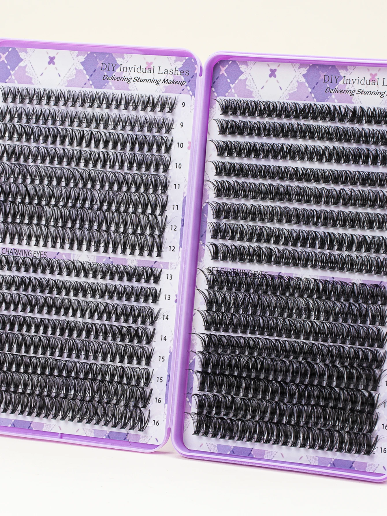 Kit de grappes de cils cils de chat grande capacité avec liaison de cils et dissolvant de joint pince à cils Kit d'extensions de cils bricolage à la maison