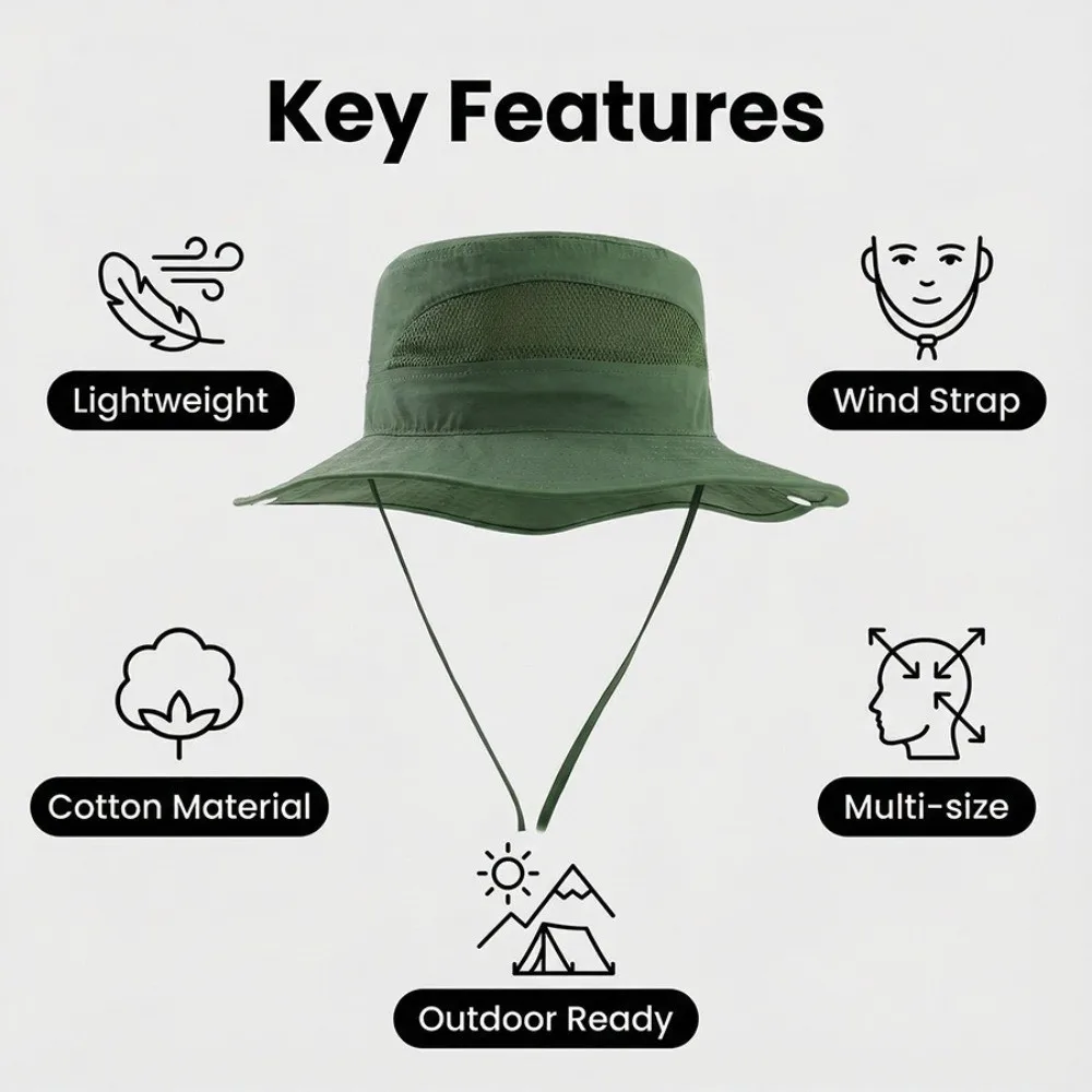 

Fashion Breathable Sun Hat Big Brim Thin Sunshade Cap UV-Protective Bucket Hat Children