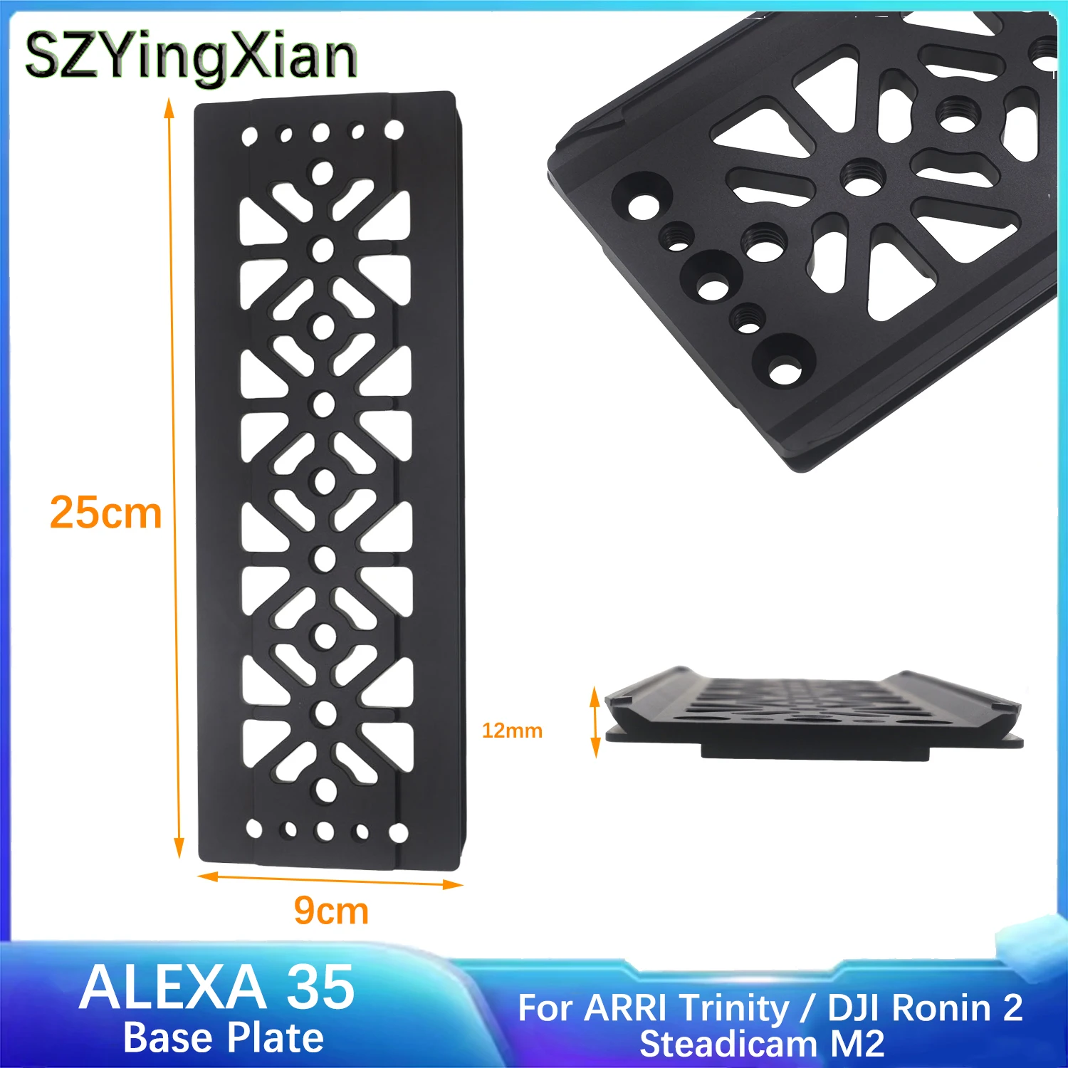 ARRI ALEXA 35 Base Plate Bottom Light Weight Safety Dovetail Plate for ARRI Trinity/ DJI Ronin 2/ Steadicam M2