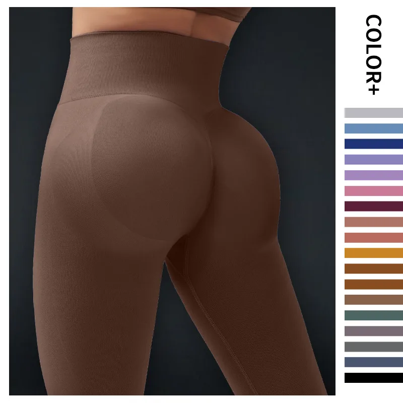 

Брюки для йоги для женщин, упражнения для пилатеса, ощущение обнаженности, высокая талия, компрессионный подъем живота, бесшовный плотный бег для фитнеса