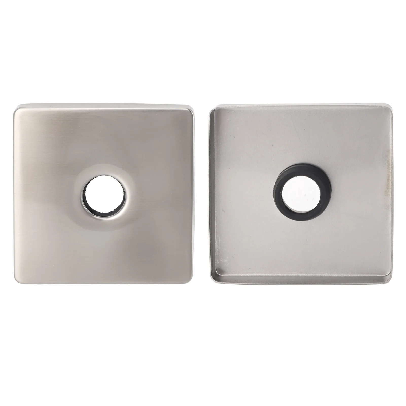 C5 Square Shower Arm Cover Plate Universal Decorative Extra Large Stainless Steel Shower Arm Flange for Bathroom Black