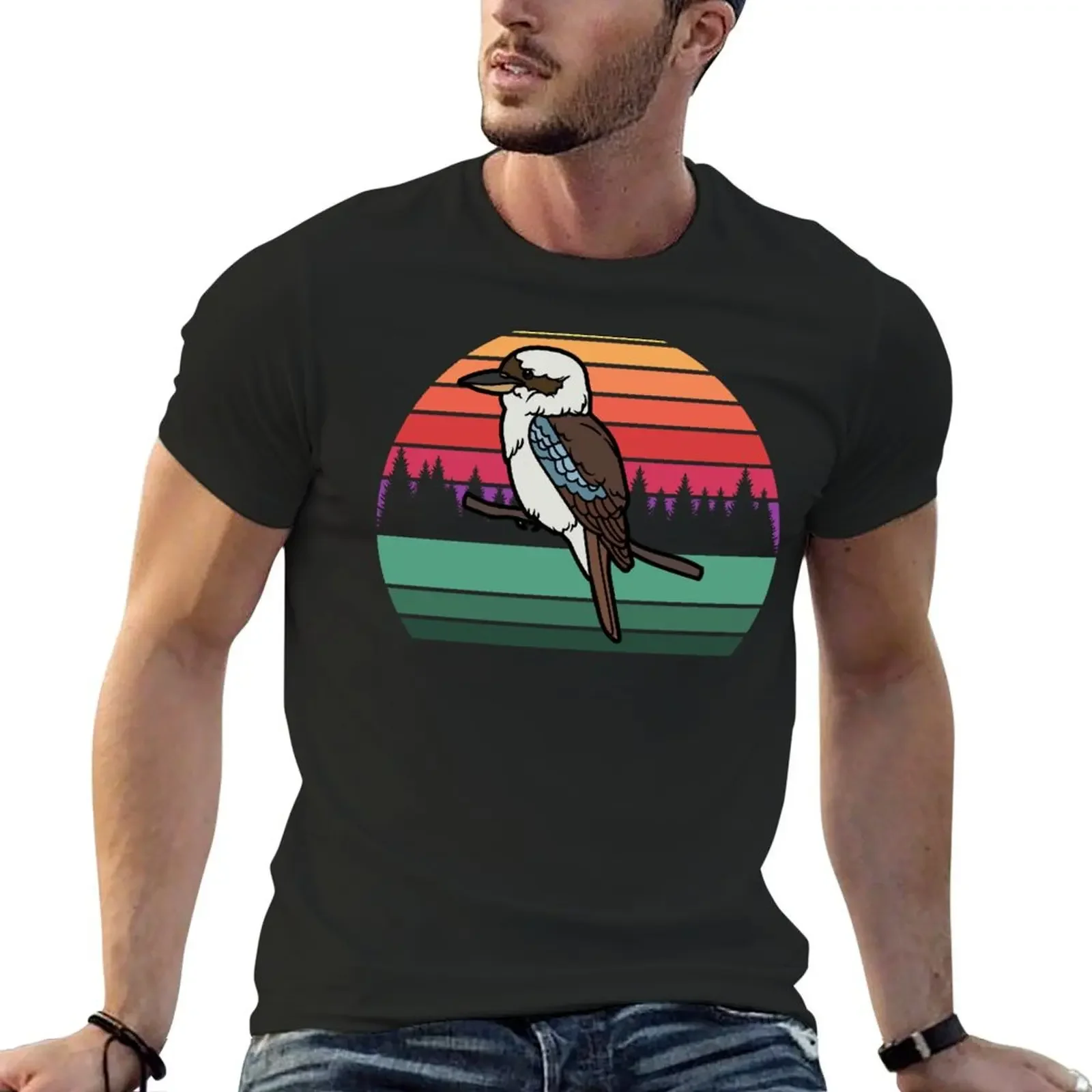 Blue-winged Kookaburra Shirt , Kookaburra , Bird , T-Shirt anime t shirts designer shirts summer clothes Men's clothing