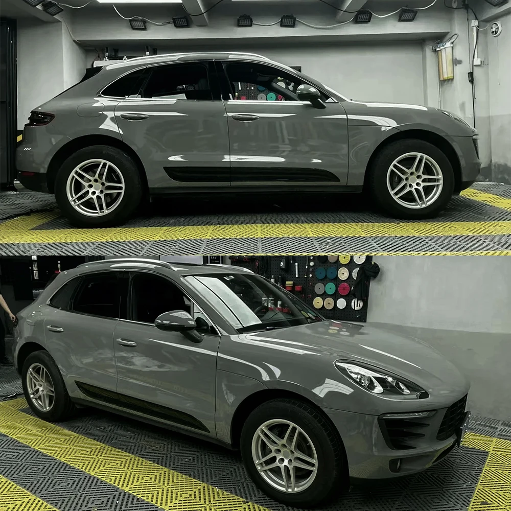 Pegatina de coche Ultra brillante Nardo gris, película para envolver el coche, pegatina de PET sin burbujas, calcomanías para automóviles, accesorios para decoración Exterior