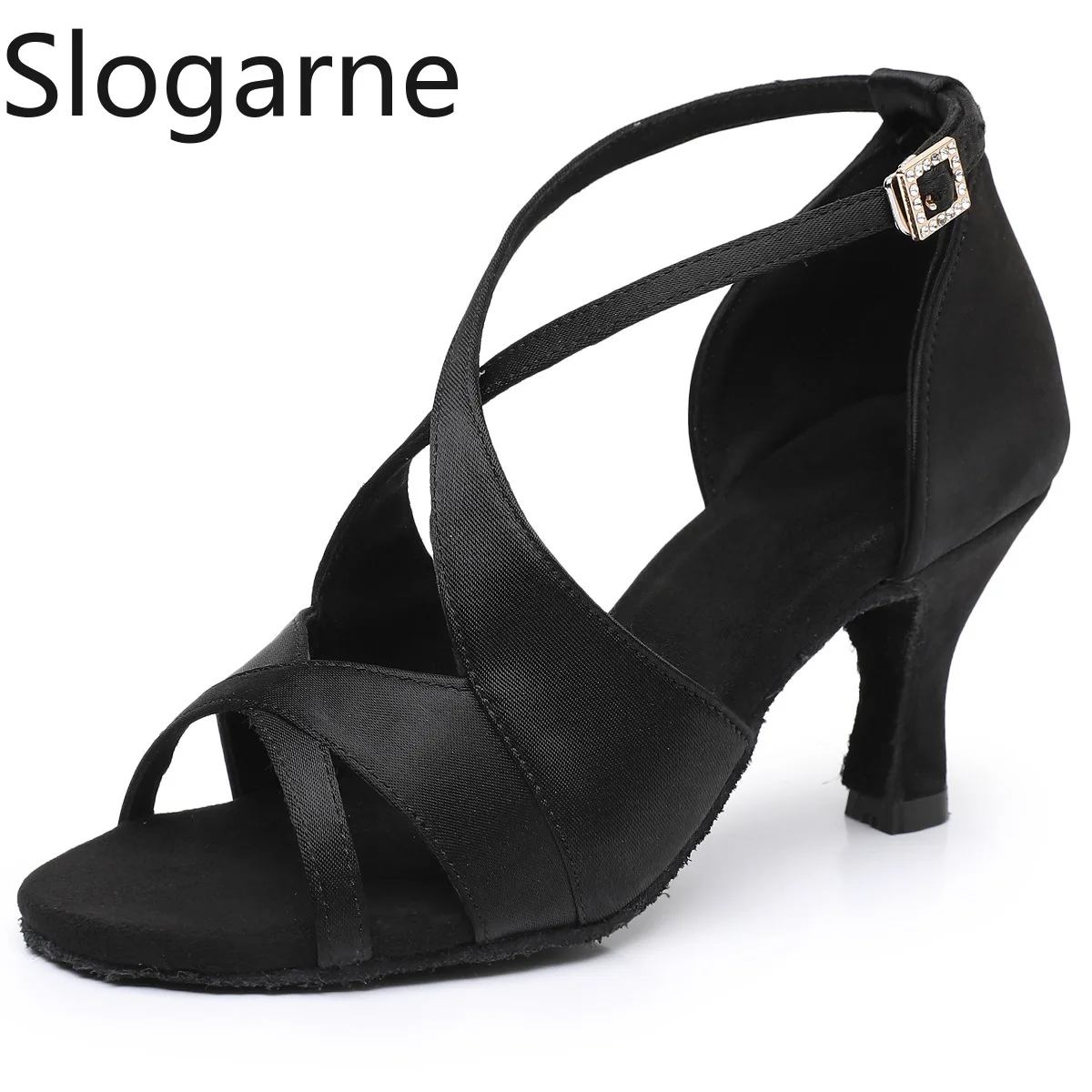 

2025 New Latin Shoes Women High Heels Silk Dance Shoes Ladies Soft Suede Sole Dance Sandals 5cm Heels Girls Salsa Ballroom Shoes