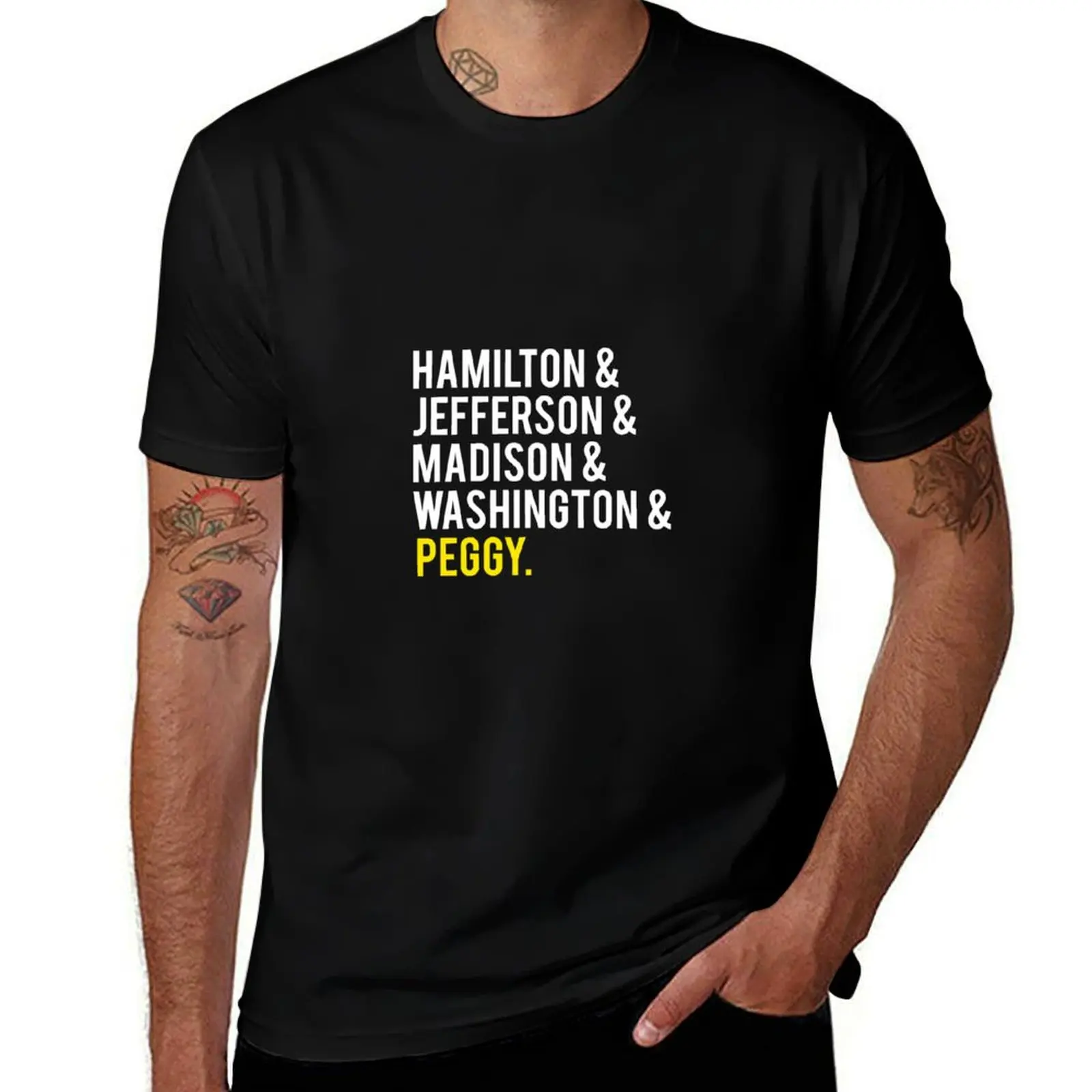 

t and men Madison, man t T-Shirt cotton Washington for Peggy shirt Hoodie shirts casual man Hamilton, Jefferson,