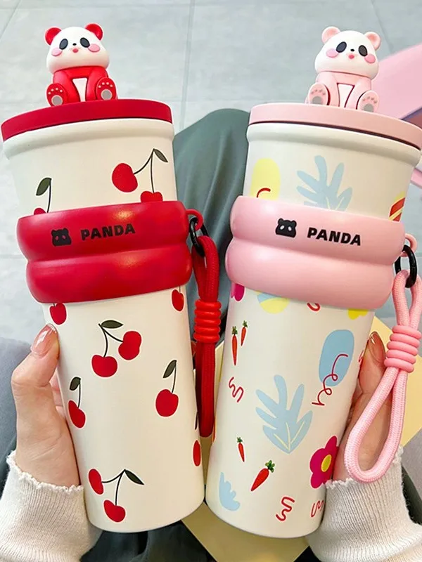 

Милая кукла, большая изолированная кофейная чашка Capaci для женщин, бутылка для воды, консервация холодных напитков, нержавеющая сталь, 700 мл