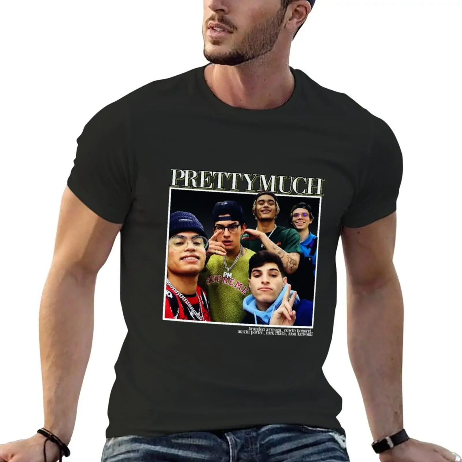 prettymuch vintage band homage T-Shirt funny shirt cotton anime stuff custom t shirt anime shirt designer t men