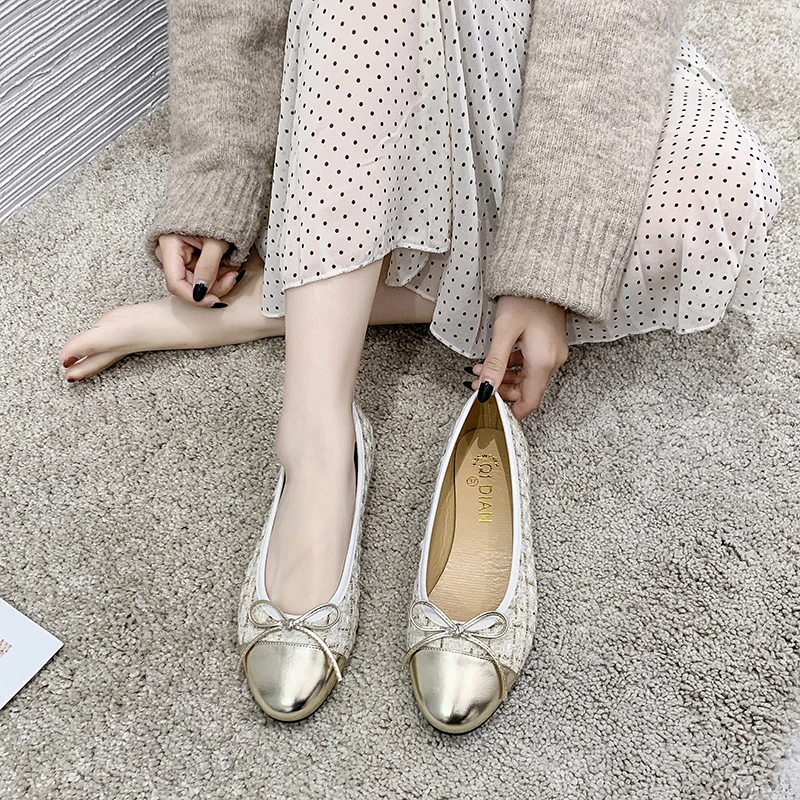 Fashion Ballerina Flat Round Toe Shoes Woman Comfortable Slip-on Flat Leisure Shoes Ladies Mother Shoes Zapas Women\'s Flats 2022