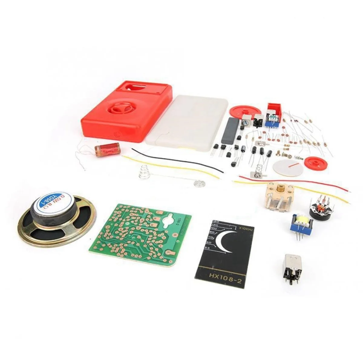 

Sale 1 Set 7 Tube AM Radio Electronic DIY Kit Electronic Learning Kit HX108-2 DIY Kit Without Battery