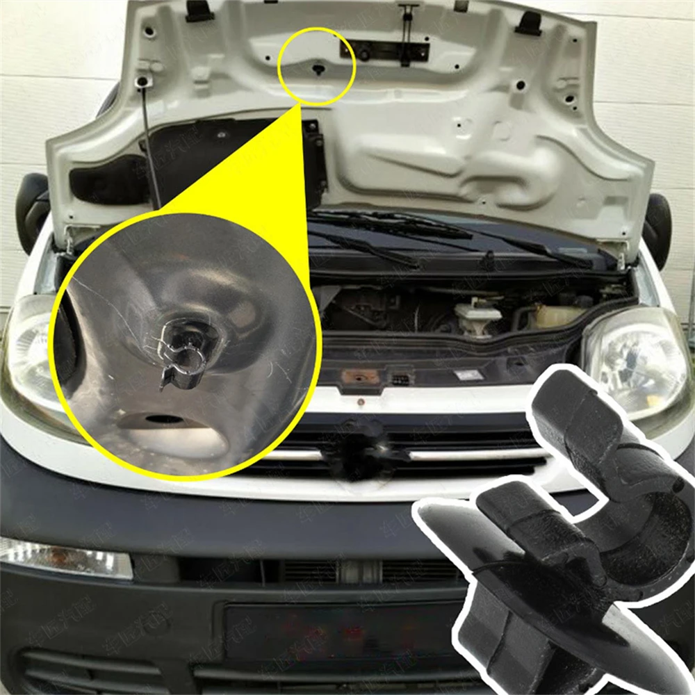 

​2x Hood Bonnet Rod Support Prop Clip Stay Clamp Holder 792834 for Citroen C2 C3 C4 C5 AX Berlingo B9 Eurovans Evasion Retainer