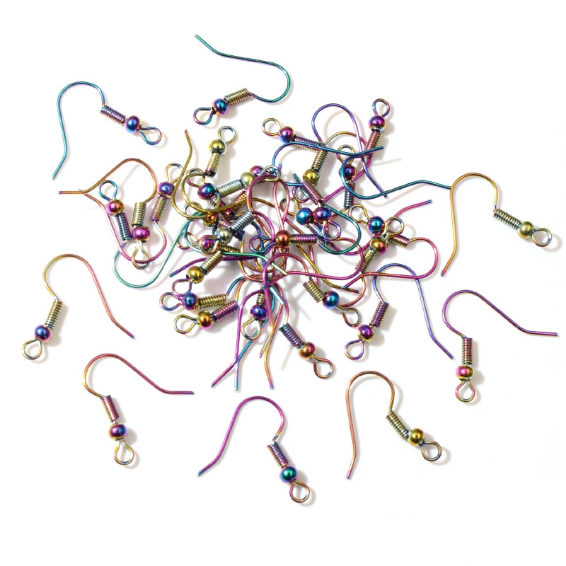 50pcs/lot 20x17mm 2-styles Fashion Colors DIY Earring Findings Clasps Hooks Jewelry Making Accessories Earwire