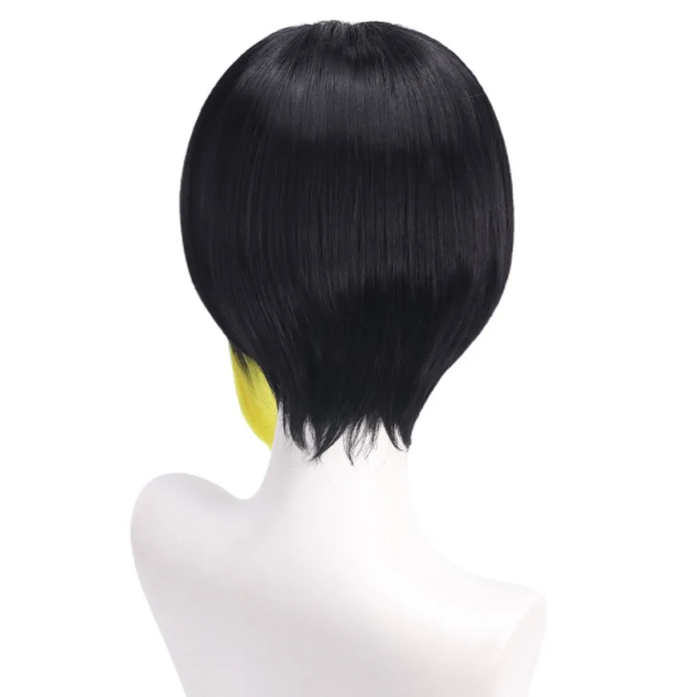 Mashle Magic and Muscles Cosplay Wig Fin Ames Black Hair for Men Women