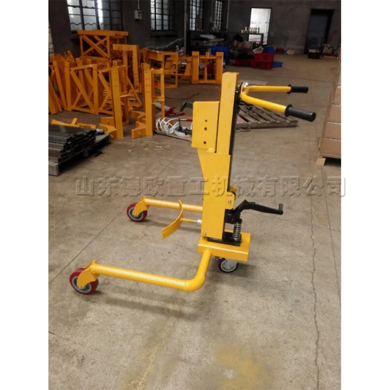 Factory direct sales of 400kg foot-operated hydraulic drum truck, which can rotate 360 degrees for warehouse oil drum handling