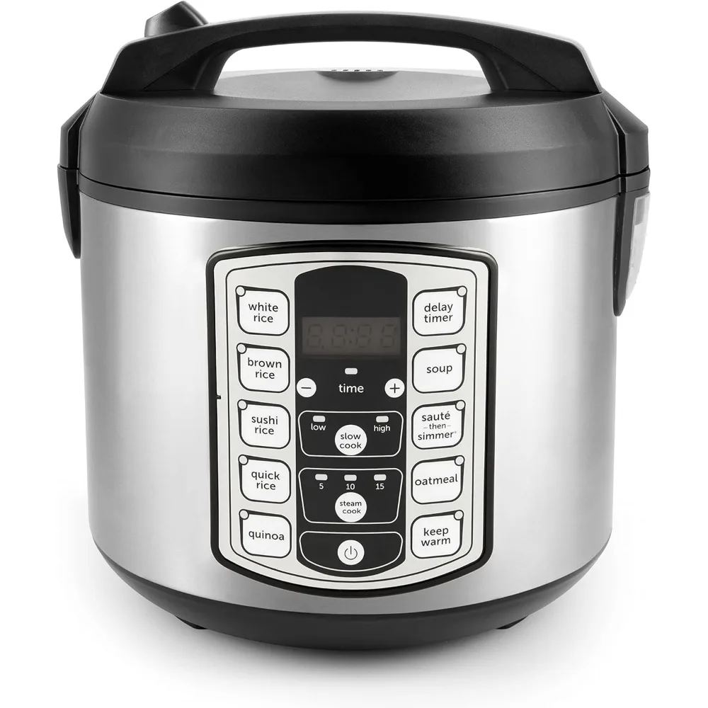 

Housewares Professional Plus ARC-5000SB 20-часочная (приготовленная) цифровая рисоварка, пароварка, мультиварка, внешняя часть из нержавеющей стали