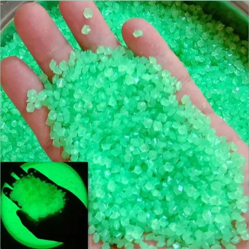1000 Stück 3–5 mm leuchtender Sand, leuchtet im Dunkeln, Kieselsteine, Hausgarten, Hof, Außenweg, Rasendekorationen, Aquarium, Aquarium-Dekoration – Detail 10
