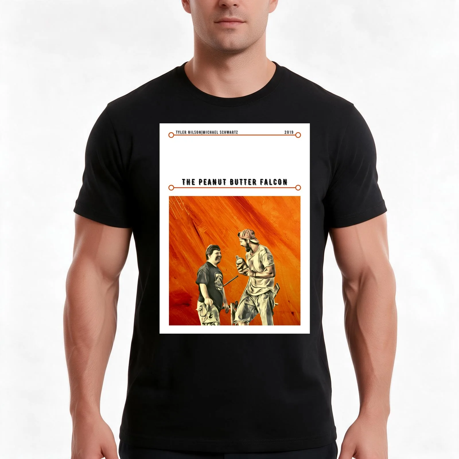 The Peanut Butter Falcon Movie Poster T-Shirt, Summer Casual Cotton Tee, Oversized Streetwear Tops, Vintage Graphic Print