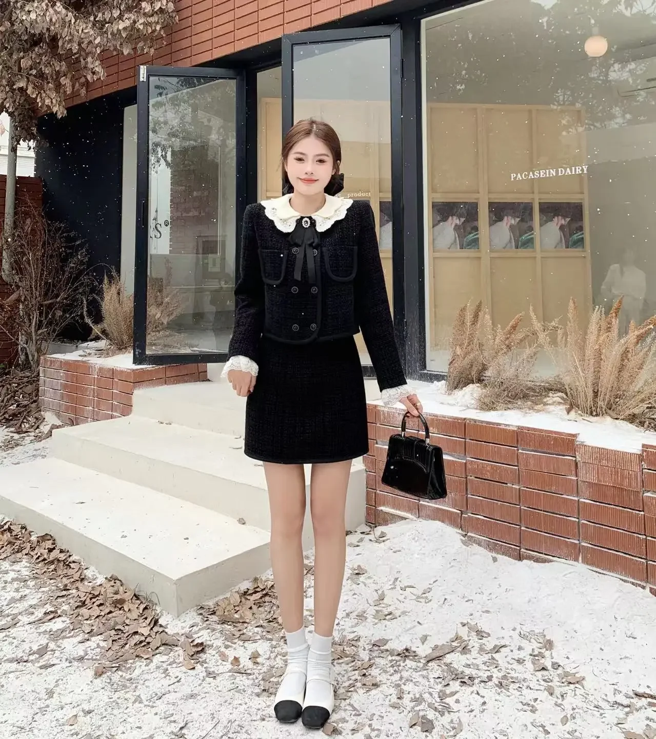 UNXX Real Photos: Plus-size Women's Padded Elegant Coat and Skirt Set, Long and Short Styles Available High Quality Fashionable