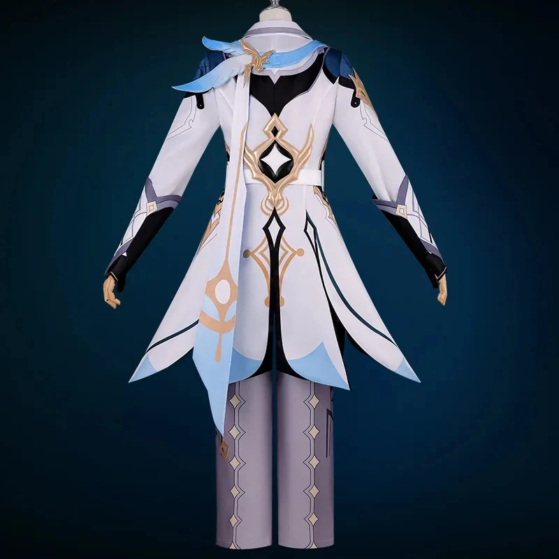 

Game Genshin Impact The Traveler Cosplay Costume Aether Lumine New Skin Uniform Illuminated Accessory Halloween Party Women Men