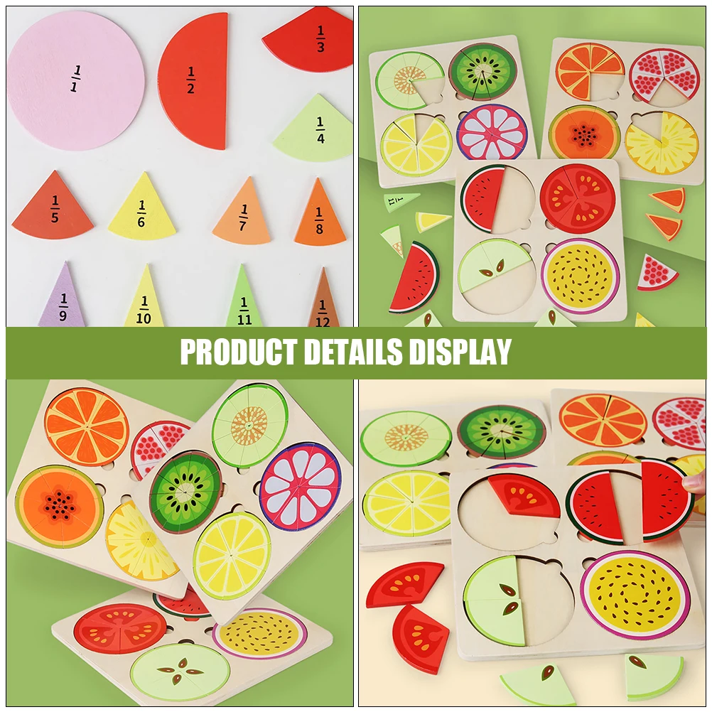 1 مجموعة الرياضيات تعلم الاطفال لوحة تعليمية خشبية إضافة الطرح أداة تعليمية كسر دائرة لعبة التلاعب في وقت مبكر