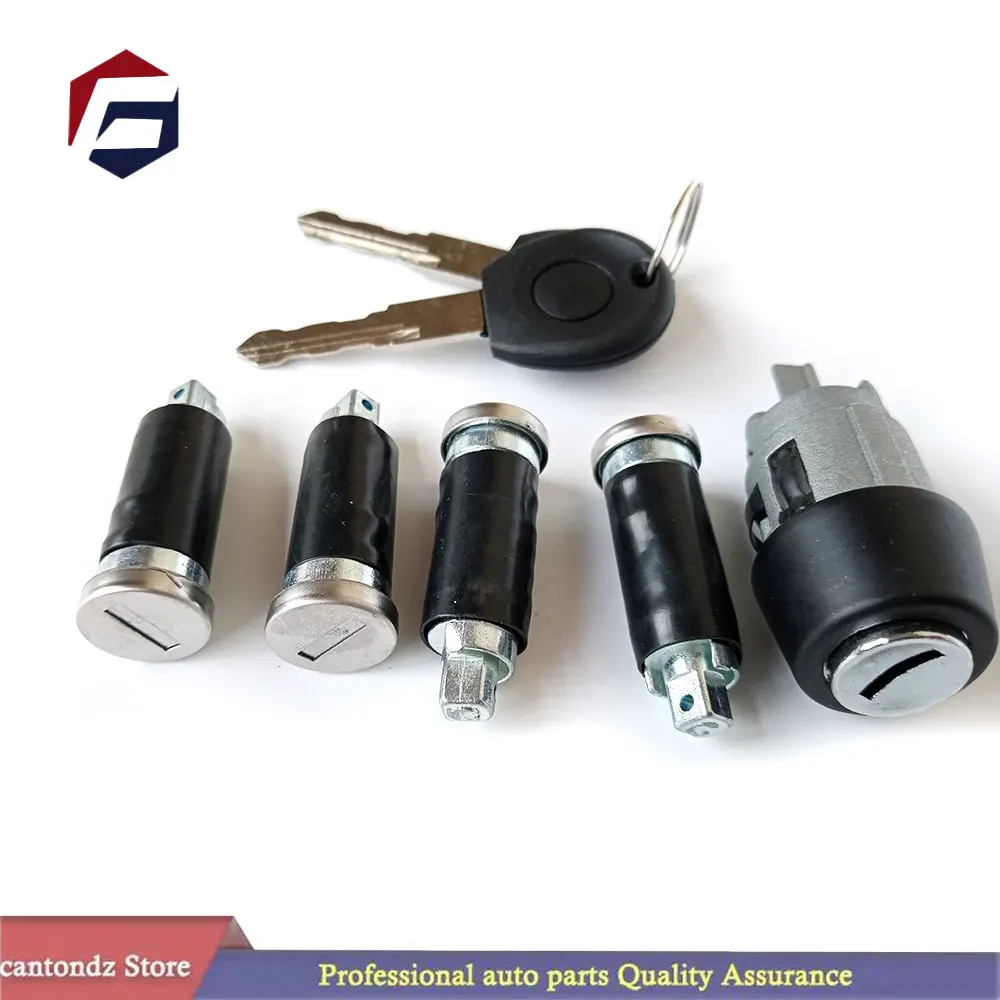 1Set Ignition Switch and Door Lock Barrel Set with two Keys FOR VW TRANSPORTER CARAVELLE T4 1990-2003 357905855B 701837205