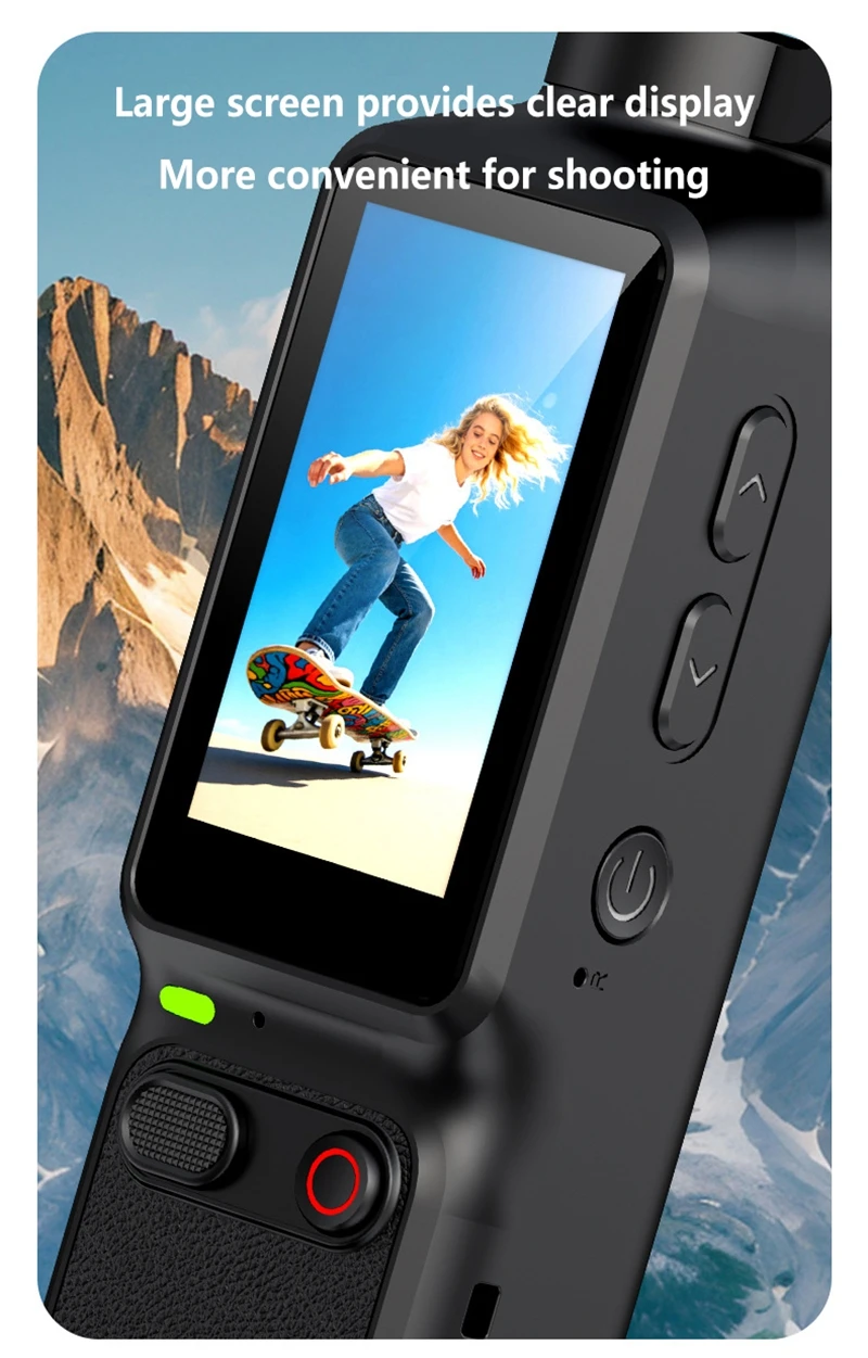 OnePlus HD 4K Pocket-Kamera, Handbuch, 90-180-Grad-Drehung für YouTube-Vlogs, Videoaufnahmen, Aufzeichnung des Lebens, Handheld-Actionkamera – Detail 15