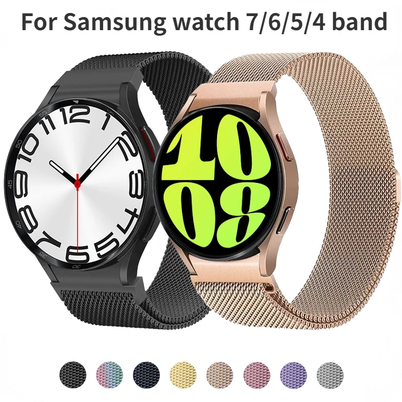 

Milanese Metal Strap For Samsung Galaxy Watch 7/6/5/4 40mm 44mm Bracelet Wristband Correa Watch6 Classic 47mm 43mm Pro 45mm Belt