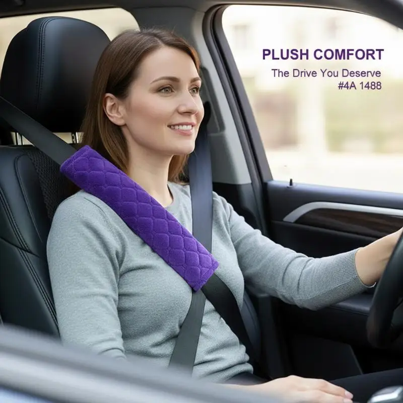 

2pcs Car Seat Belt Adjustable Shoulder Pad Seat Belt Shoulder Protector A Comfortable And Durable Adjustable Car Accessory